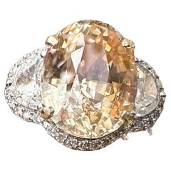 Unheated 5.64ct Padparadscha Sapphire Ring & Lotus Cert - Magnificent!