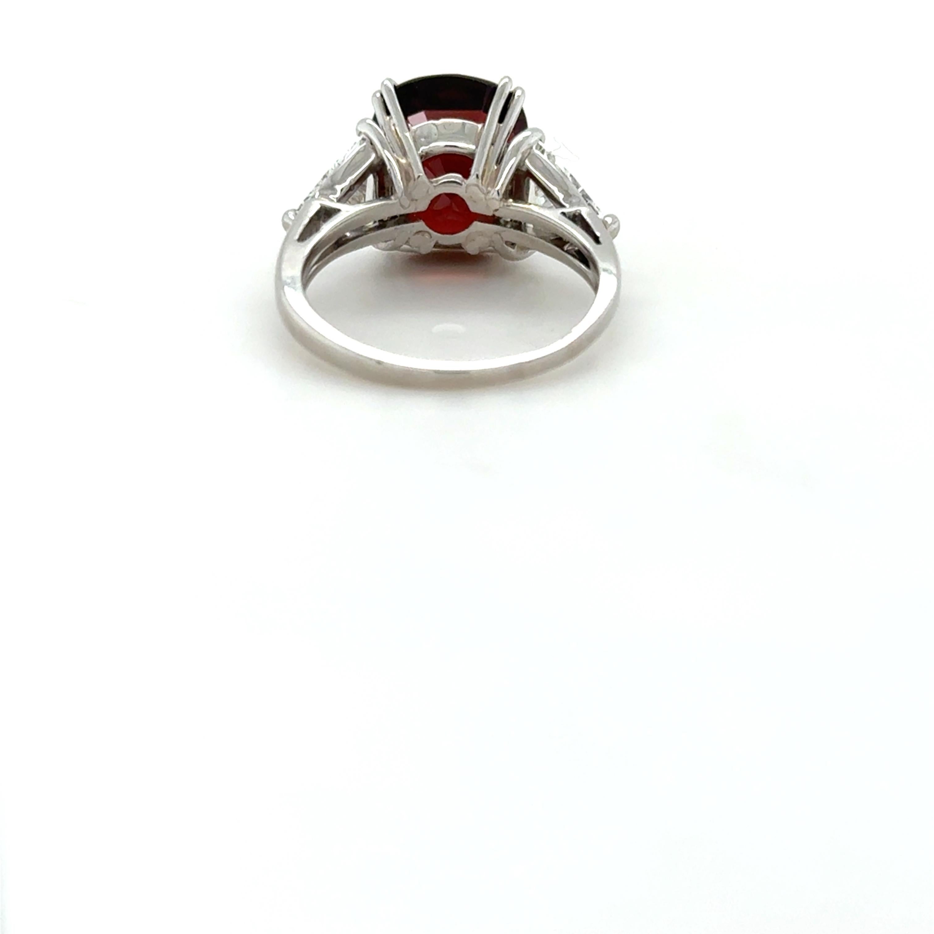 Women's Unheated 6.93 Carat Spinel and Diamond Ring For Sale