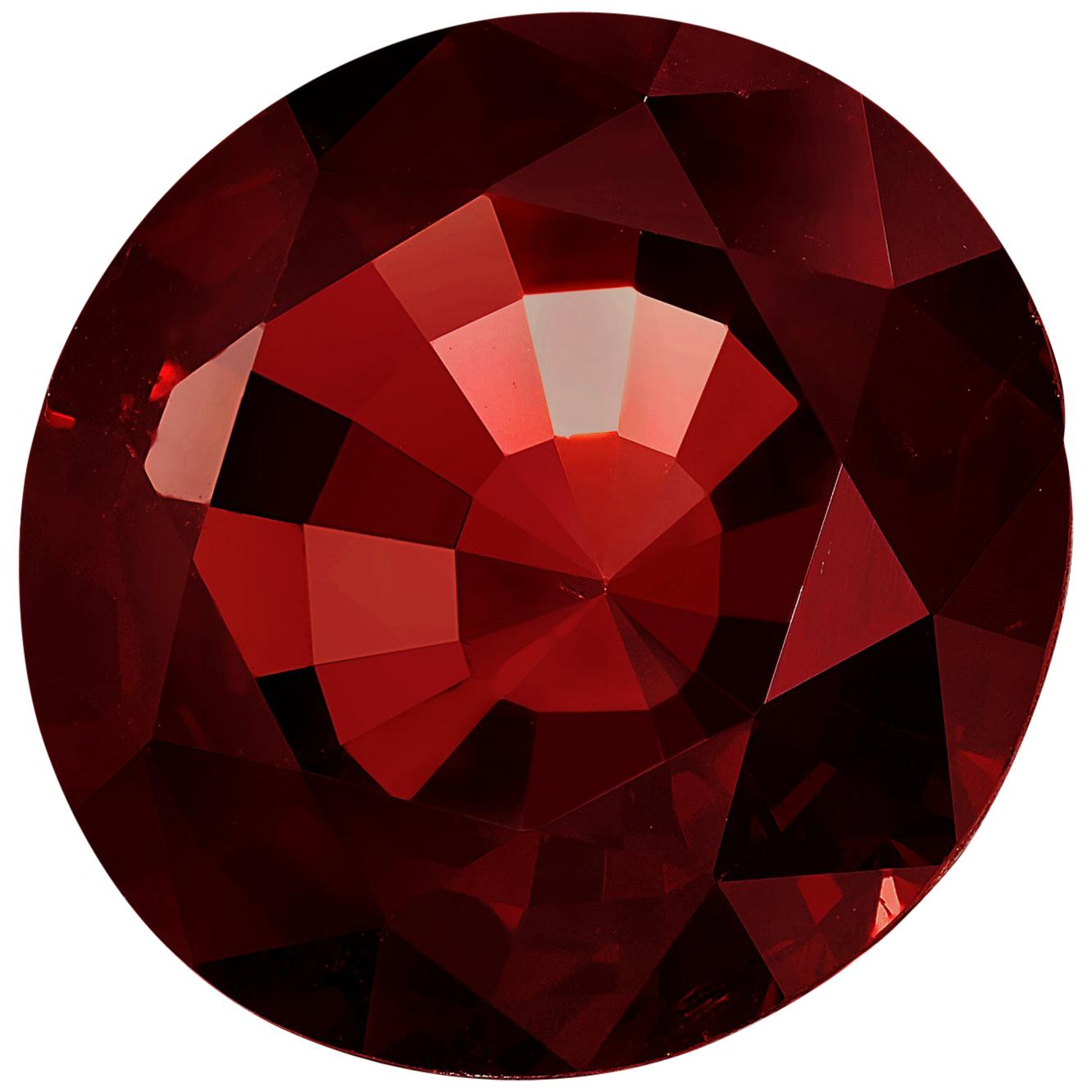 Unheated 7.84 Carat Red Spinel Round, Loose Gemstone, GIA Certified For Sale