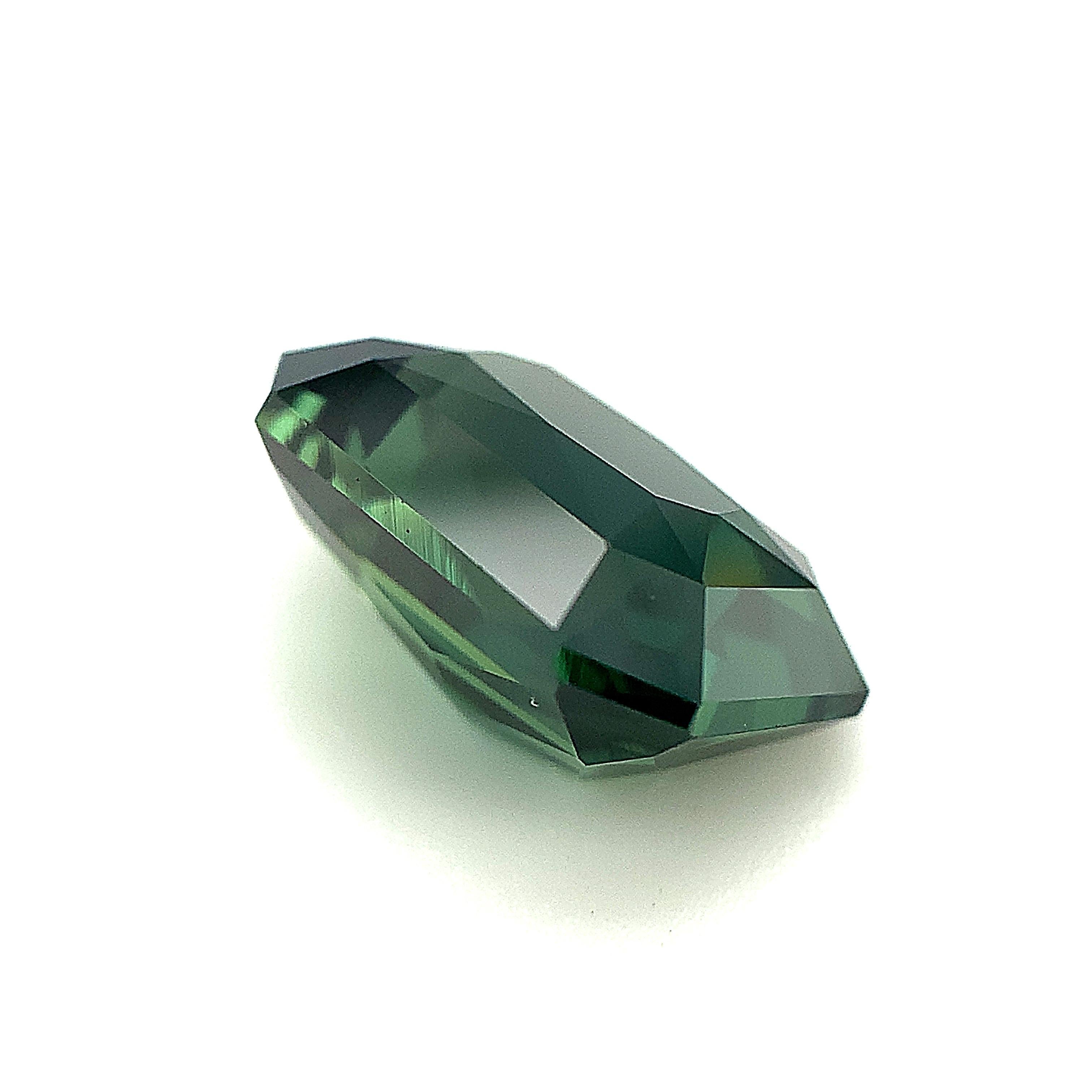 Artisan Unheated 8.63 Carat Blue Green Sapphire, Loose Gemstone, GIA Certified  For Sale