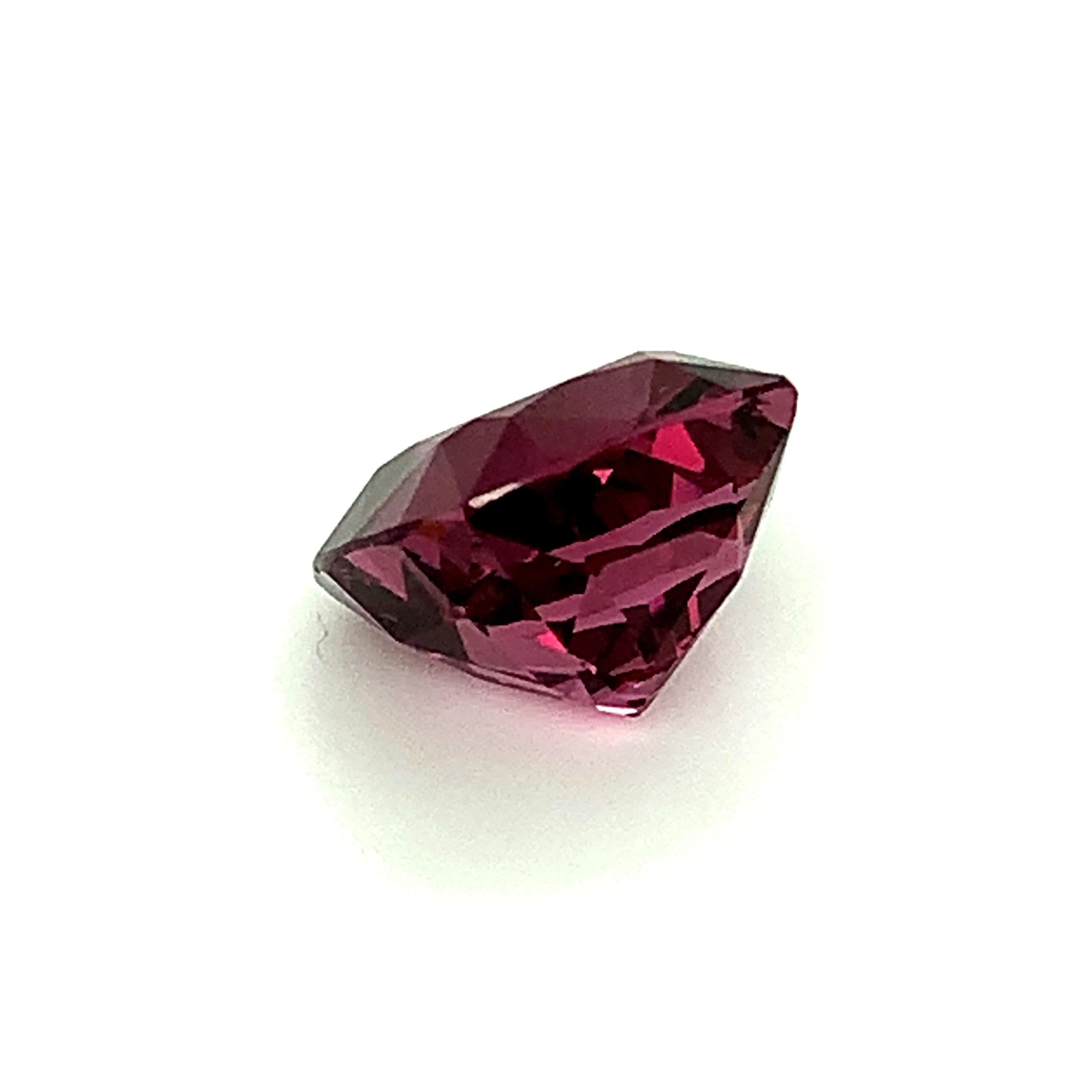 Unheated 9.26 Carat Purplish Pink Spinel Cushion, Loose Gemstone, GIA Certified For Sale 1