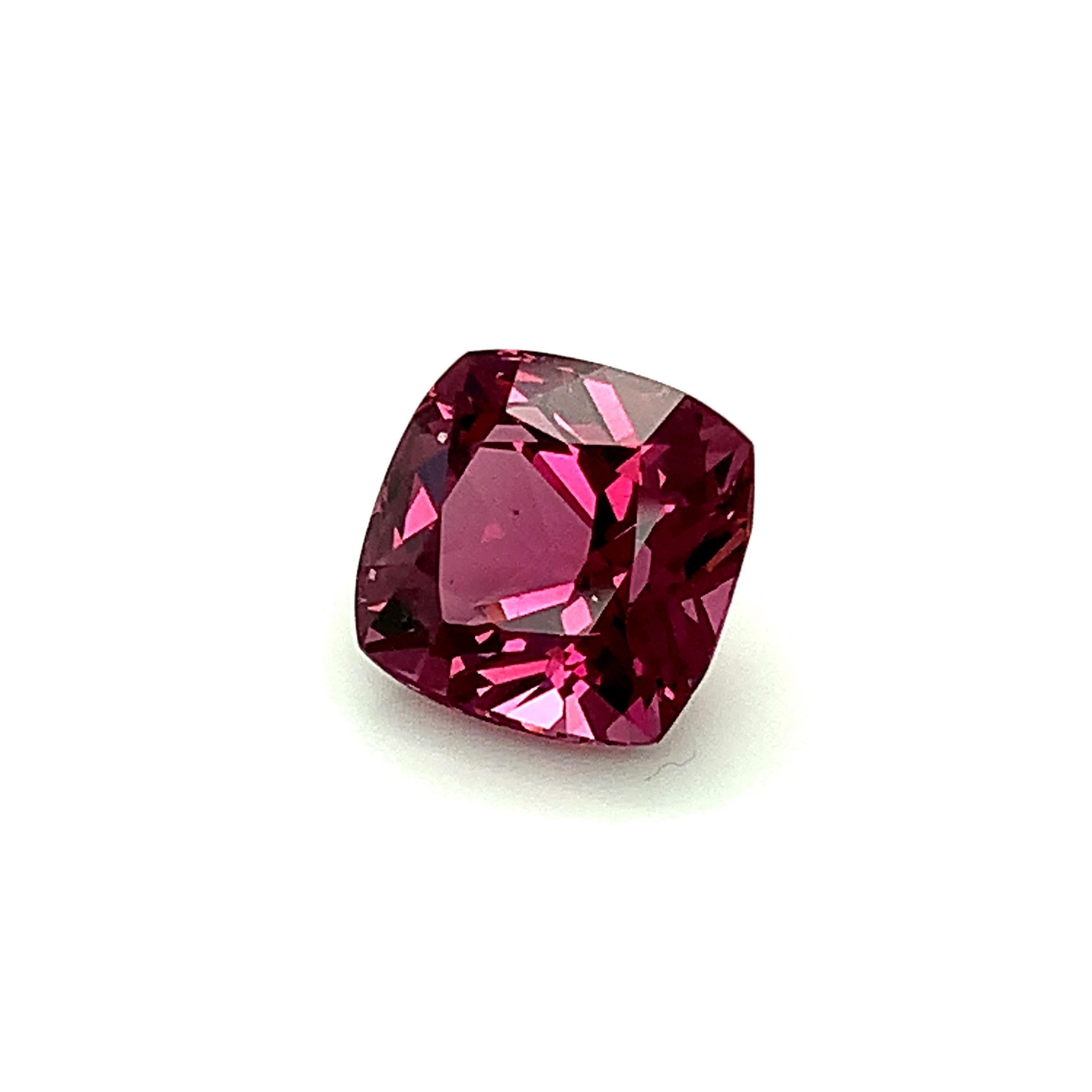 Unheated 9.26 Carat Purple Pink Spinel Cushion, Loose Gemstone, GIA Certified .A For Sale 2