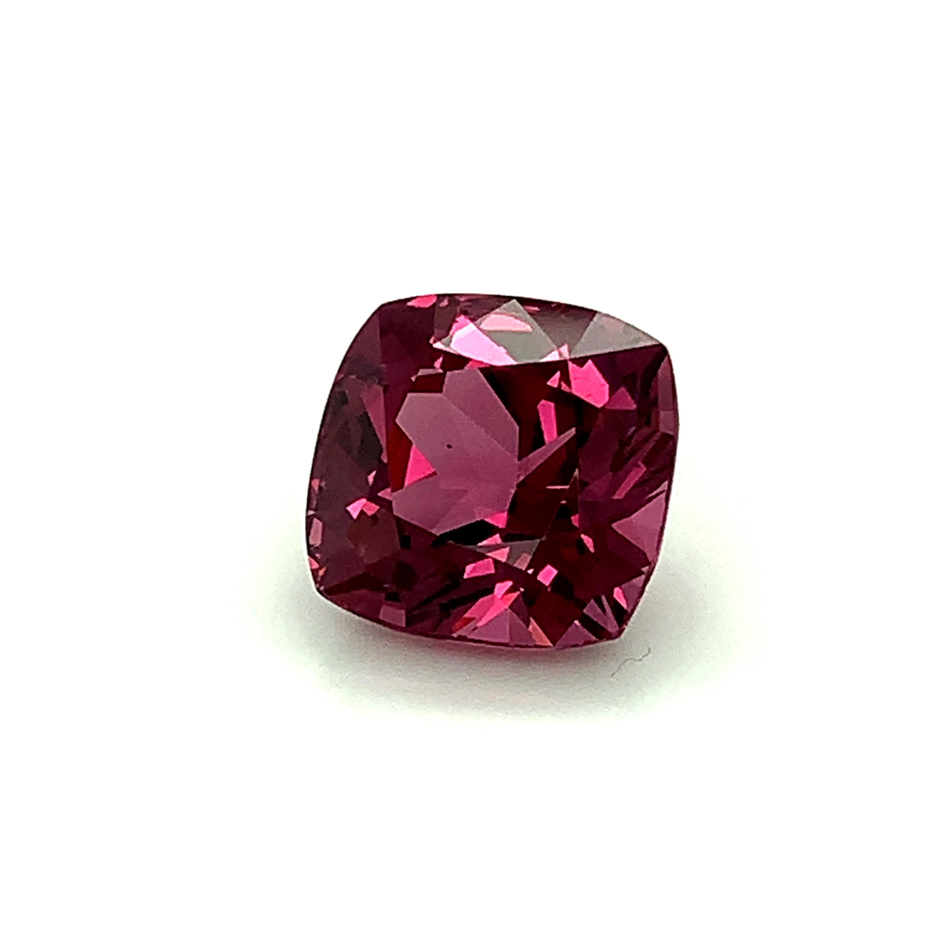 Unheated 9.26 Carat Purple Pink Spinel Cushion, Loose Gemstone, GIA Certified .A For Sale 3