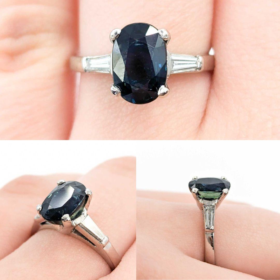 Unheated Blue Sapphire & Diamond Engagement Ring in Platinum

This exquisite ring is crafted in luxurious platinum and showcases a stunning 2.74ct unheated oval cut sapphire as its centerpiece, certified by GIA (GIA #2235387332). The rich blue