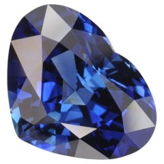 7.57 Carat Heart Shaped Unheated Blue Sapphire Loose Gemstone Lotus Report