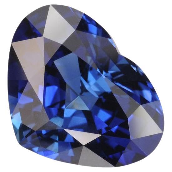 Zaffiro blu non riscaldato a forma di cuore - Gemma rara per un regalo romantico di gioielli personalizzati in vendita