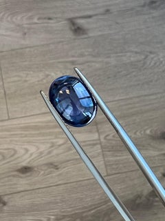 Unheated Blue Sapphire Ring Gem 9.06 Carat Oval Cabochon Loose Gemstone