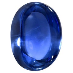 Unheated Blue Sapphire Ring Gem 9.06 Carat Oval Cabochon Loose Gemstone