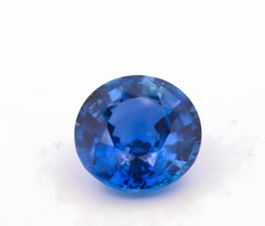 Unheated Burma Blue Sapphire 3.19ct Loose Untreated Natural Real Round GRS Cert