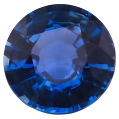 Unheated Burma Blue Sapphire 3.19ct Loose Untreated Natural Real Round GRS Cert
