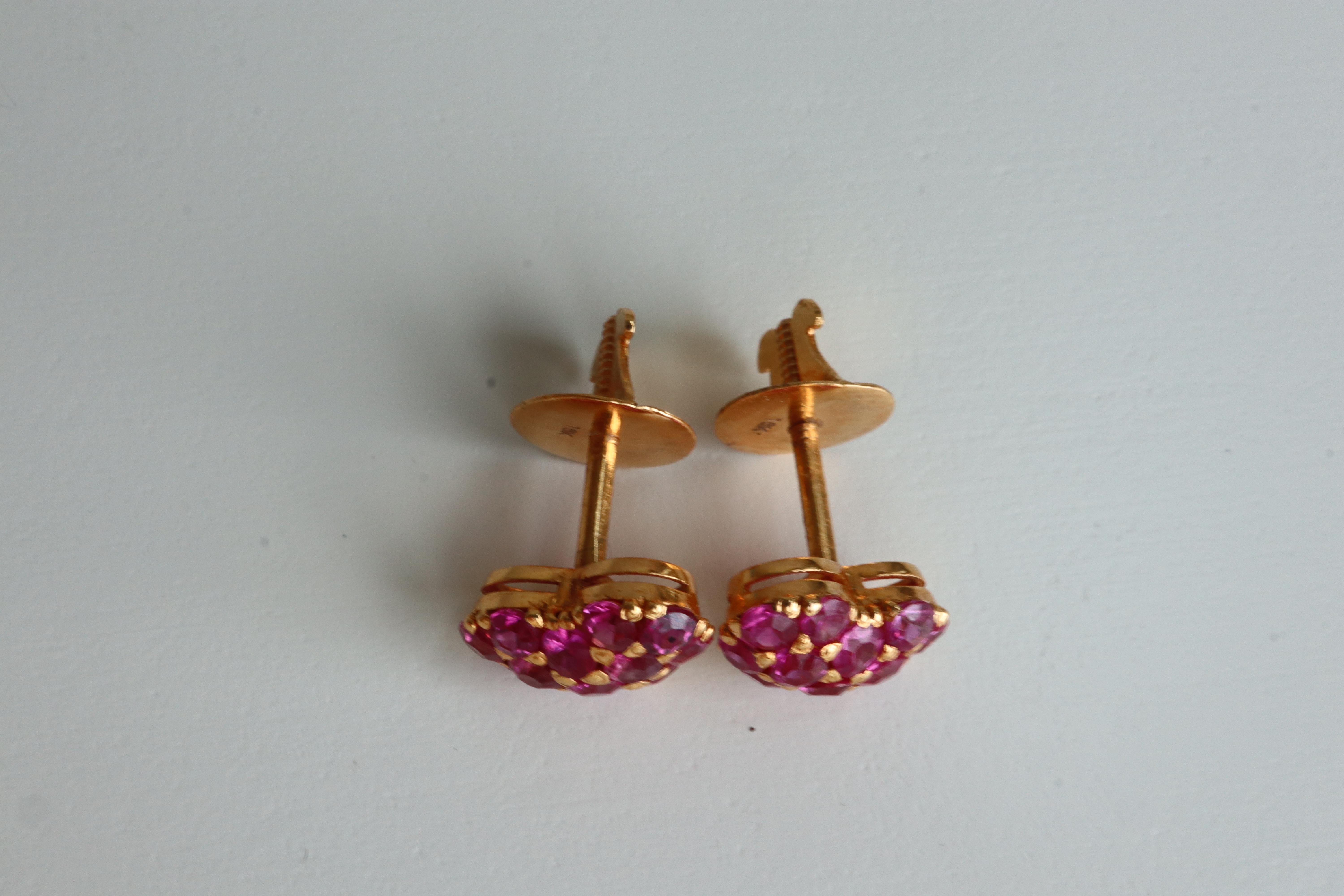 Unheated Burma Pink Sapphire Earrings In New Condition For Sale In Singapore, SG