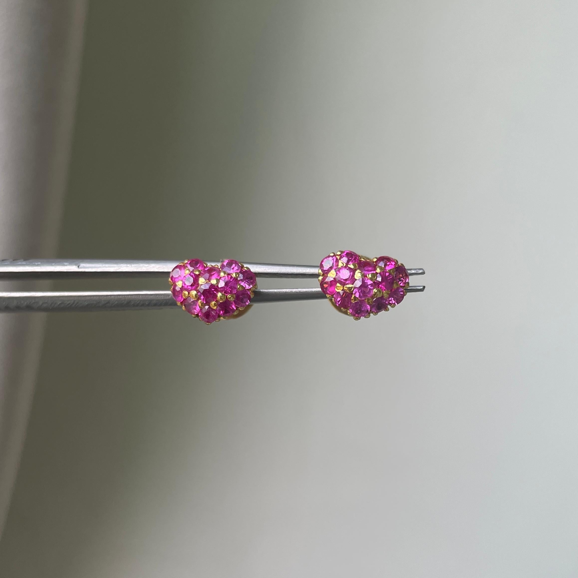 Unheated Burma Pink Sapphire Earrings For Sale 2