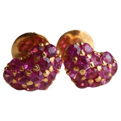 Unheated Burma Pink Sapphire Earrings
