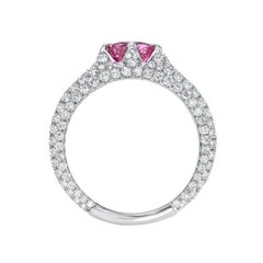 1.19ct Unheated Burmese Lilac Sapphire Platinum Diamond Ring  Merkaba Jewelry