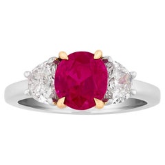 Unheated Burma Ruby Ring, 2.45 carats