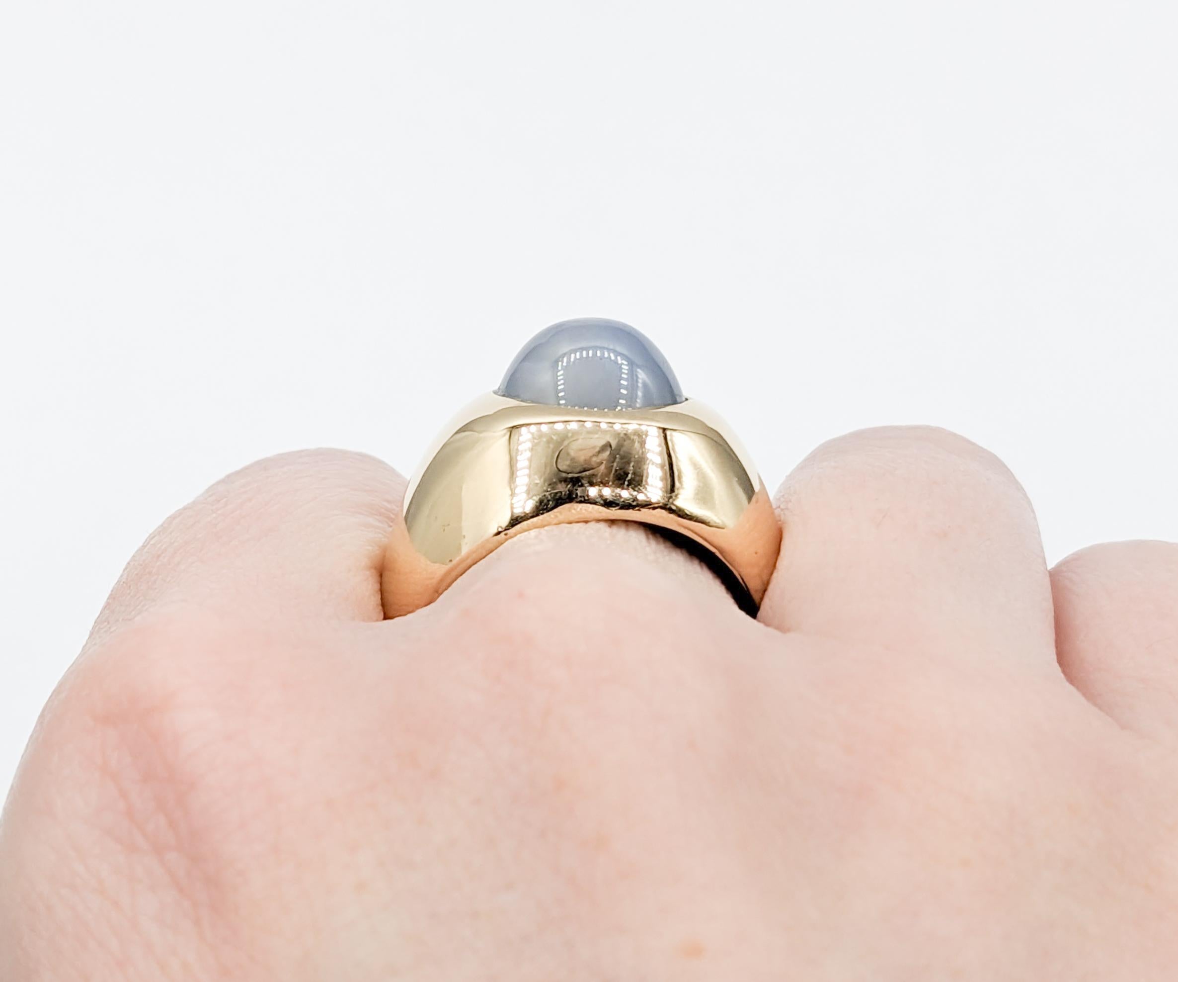Cabochon Unheated Ceylon Star Sapphire Mens Ring