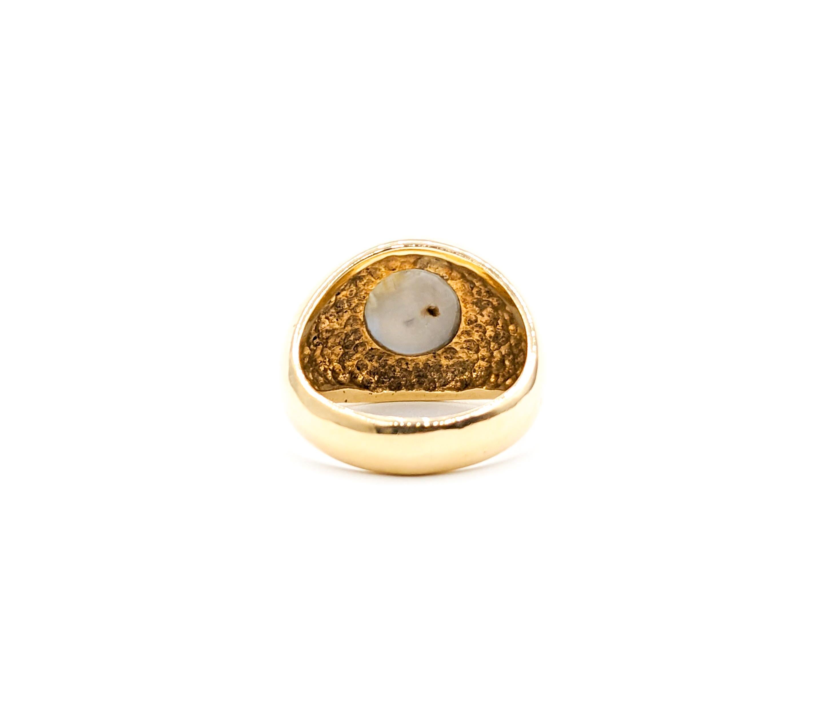 Unheated Ceylon Star Sapphire Mens Ring For Sale 3