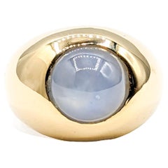 Retro Unheated Ceylon Star Sapphire Mens Ring