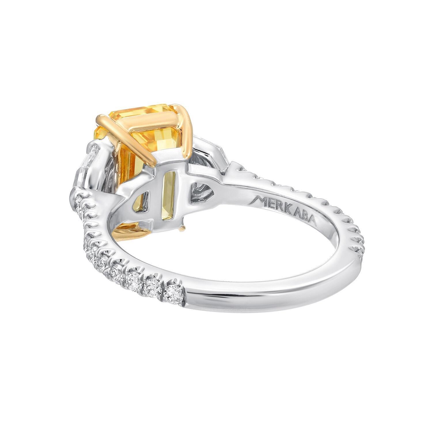 certified yellow sapphire ring