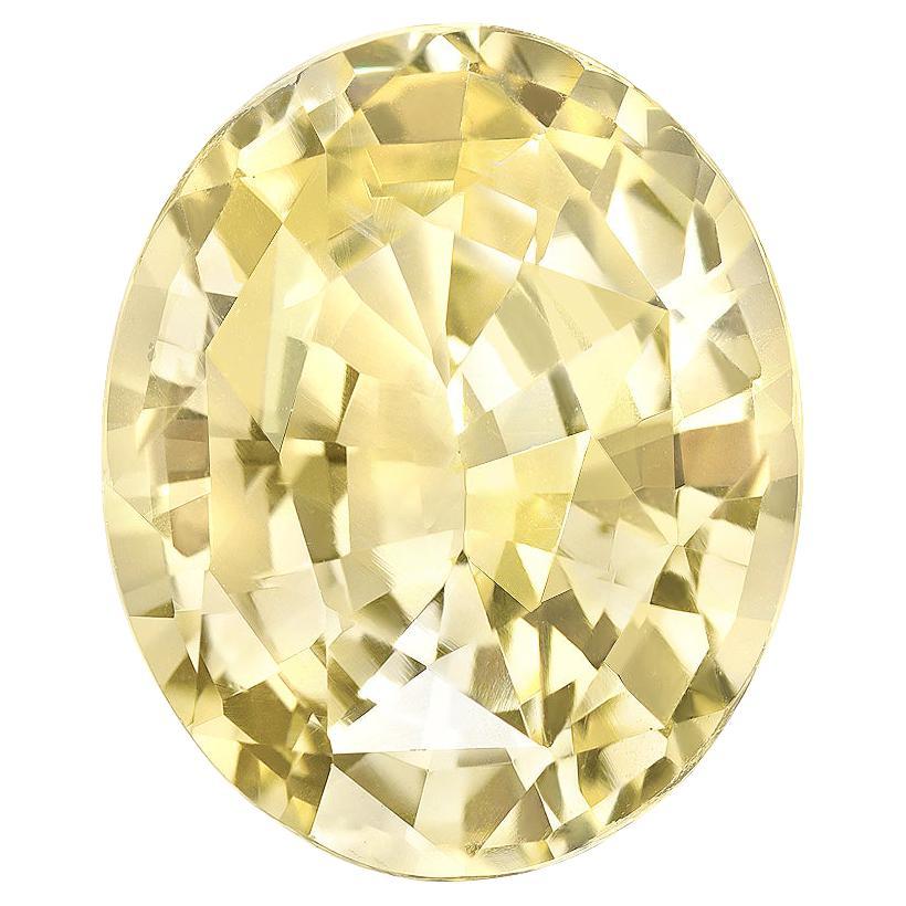 Bague en saphir jaune de Ceylan non chauffé de 5,56 carats, pierre précieuse non chauffée Neuf - En vente à Beverly Hills, CA