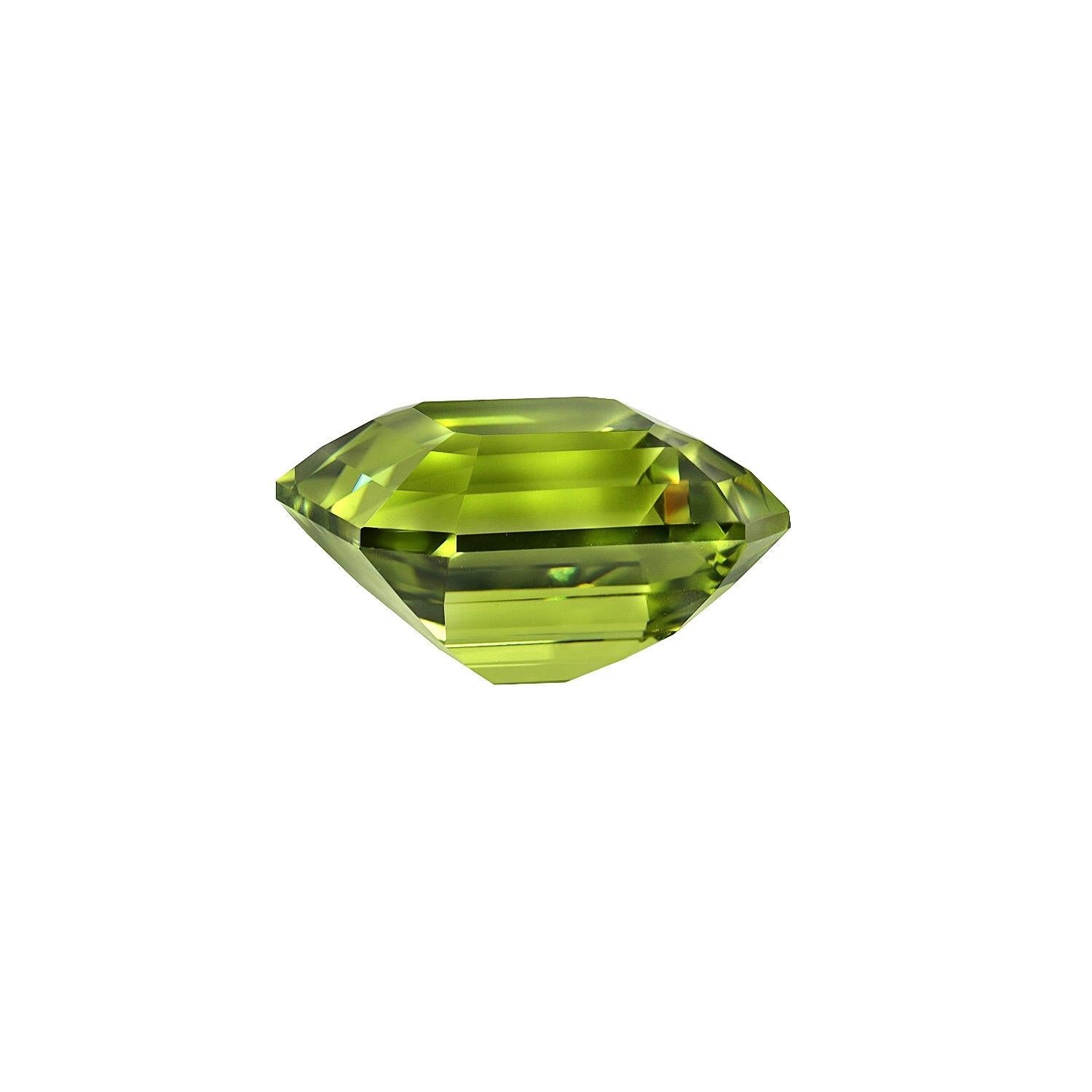 Modern Unheated Green Sapphire Emerald Cut 8.42 Carat GIA Certified Natural