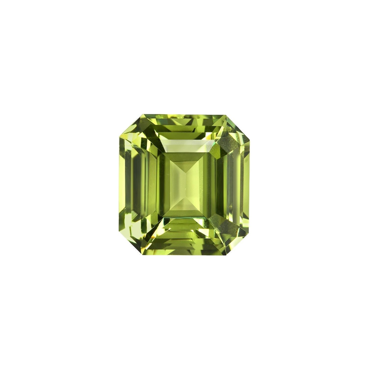 Unheated Green Sapphire Emerald Cut 8.42 Carat GIA Certified Natural In New Condition In Beverly Hills, CA