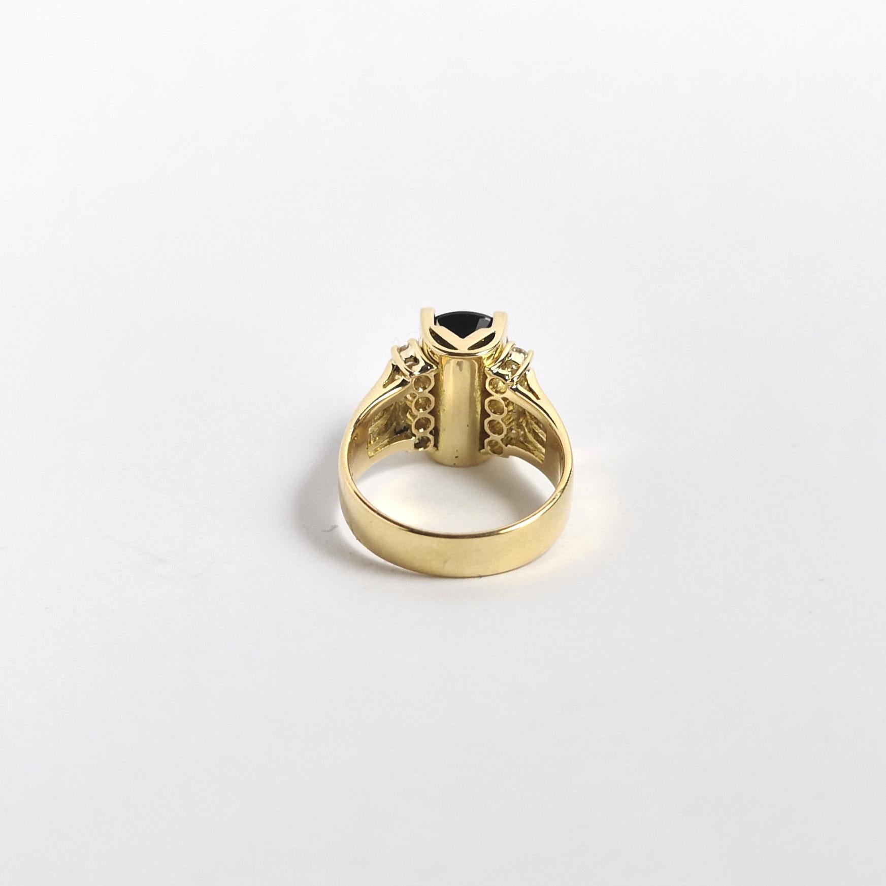 Ring mit unerhitztem grünem Saphir und Diamant in 18 Karat Goldfassungen gefasst im Angebot 4