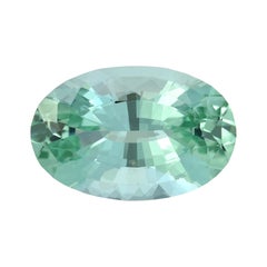 Unheated Green Tourmaline Oval 33.85 Carat Gem Loose Gemstone