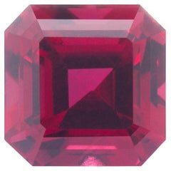 Rubis du Mozambique taille octogonale non chauffée 0,78 carat certifié G-ID