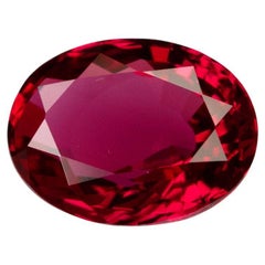Unheated Mozambique Ruby 0.88 Ct G-ID Certified Oval Cut