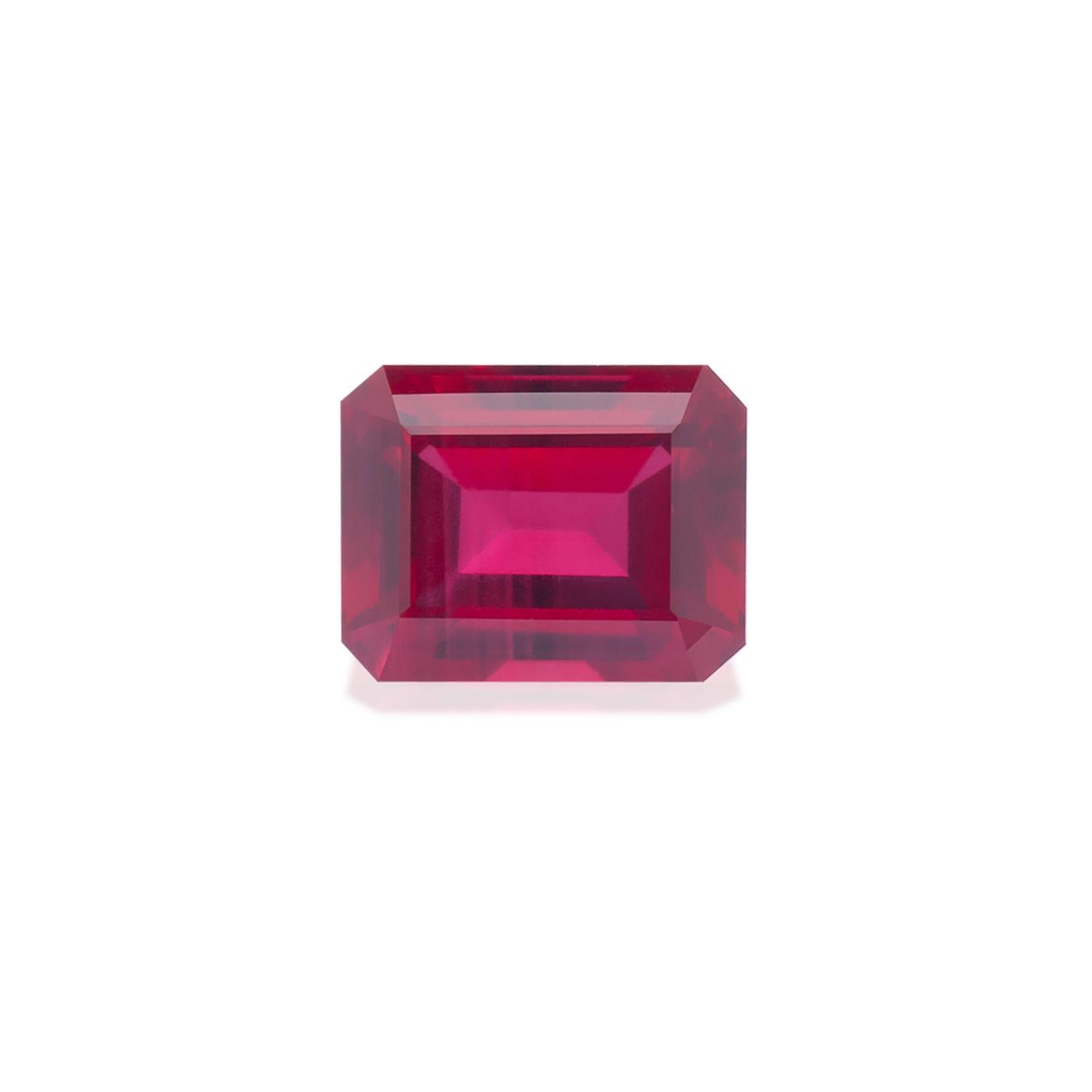Unheated Mozambique Ruby 1.00 Ct G-ID Certified Octagon Cut In New Condition For Sale In Bangkok, TH