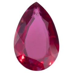 Rubis du Mozambique non chauffé 1.04 carat, certifié G-ID, taille poire