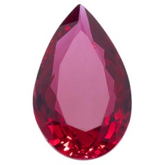 Unheated Mozambique Ruby 1.13 Ct G-ID Certified Pear Cut