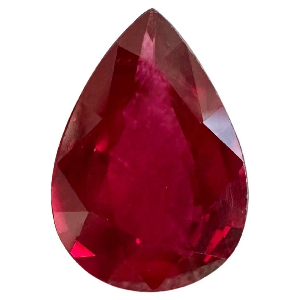 Rubino del Mozambico non riscaldato di 2,35 carati certificato da Guild