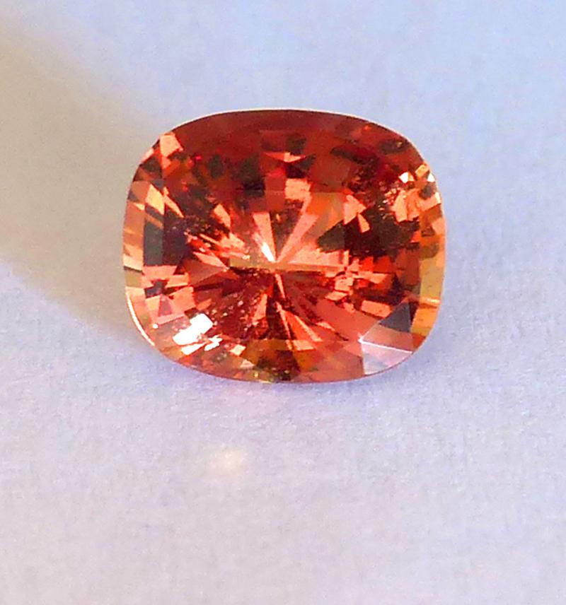 Nice 1.33ct Orange UNHEATED Sapphire, not a common color!  Origin is Madagascar which has perhaps surpassed Sri Lanka (Ceylon) in production of Sapphires of all colors!  Many gemstones come from this country/island, as it was once part of Africa and