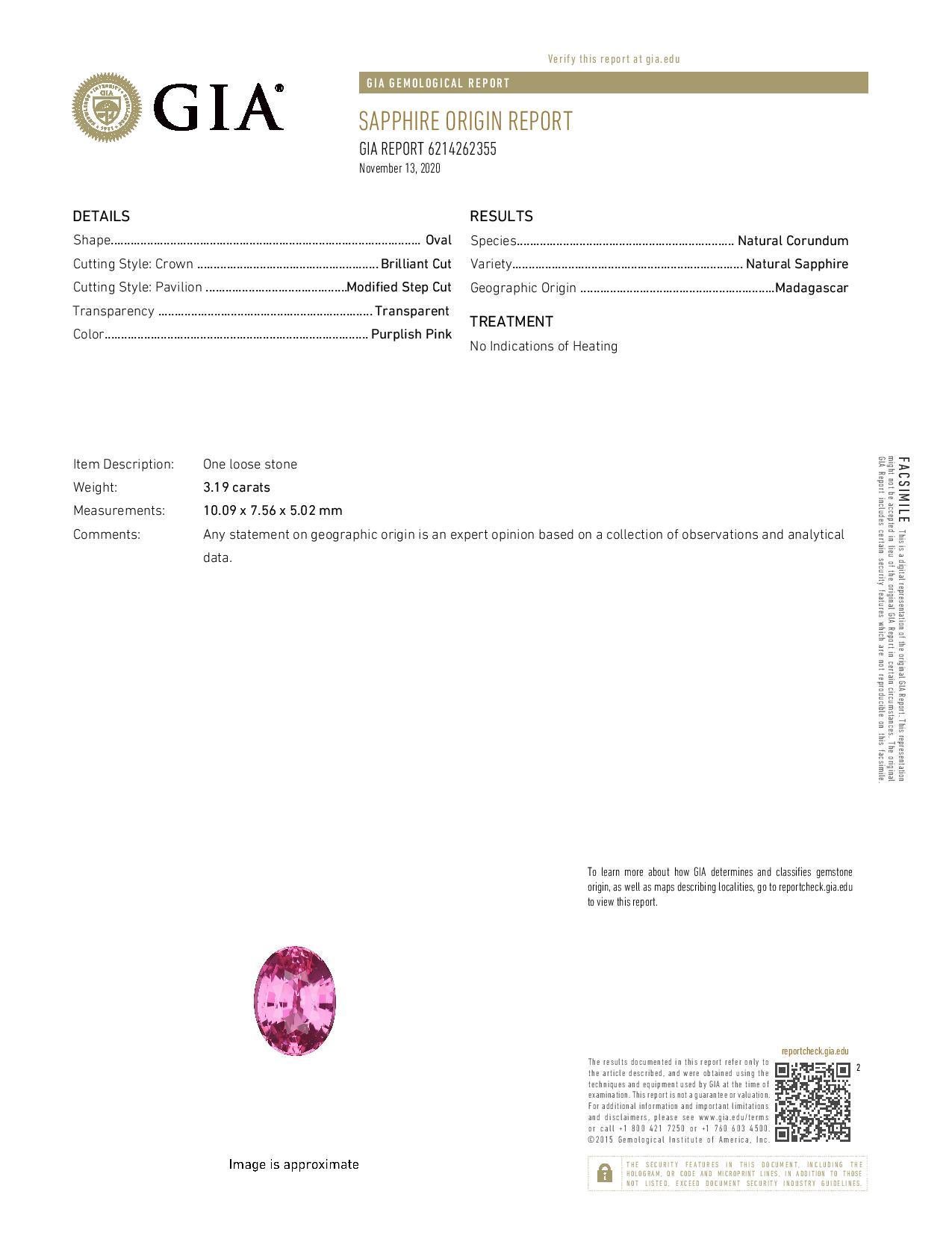 pink sapphire oval