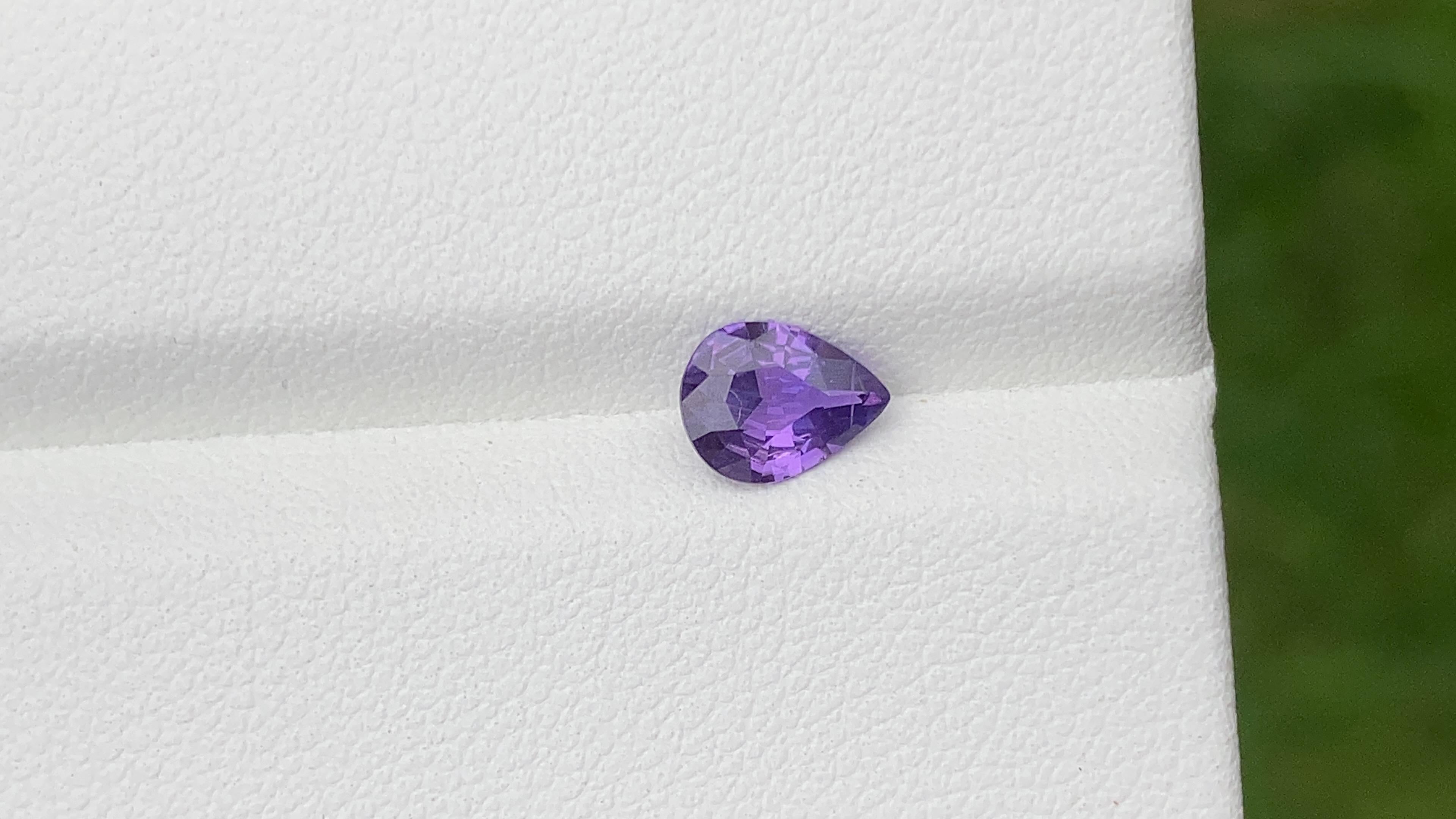 Unheated Purple Sapphire Ring Gem 0.75 Carat Loose Gemstone For Sale 1