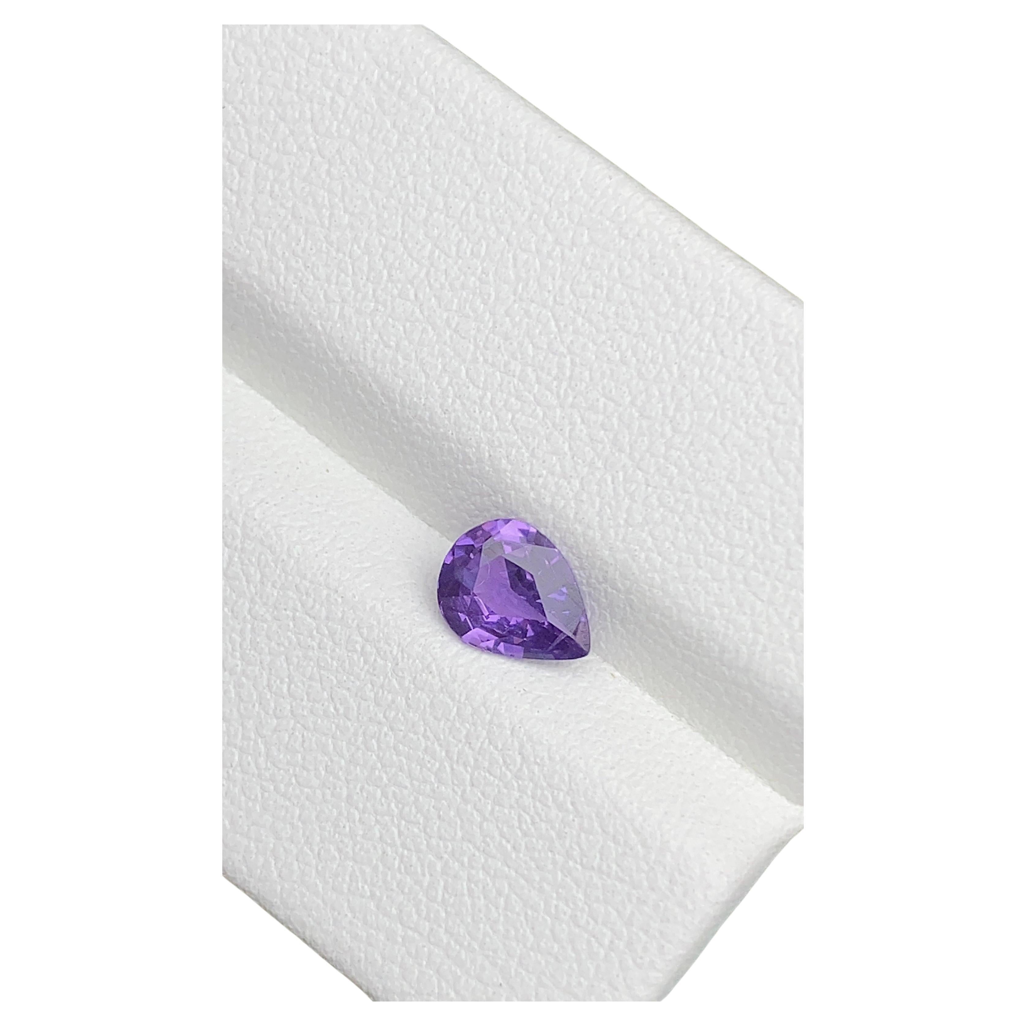 Unheated Purple Sapphire Ring Gem 0.75 Carat Loose Gemstone For Sale