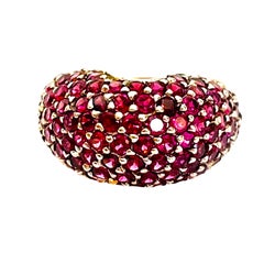 Unheated Round Rhodolite Garnet Sapphire Diamond Cut 925 Sterling Ring 6.5