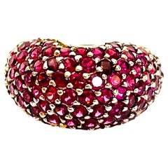 Unheated Round Rhodolite Garnet Sapphire Diamond Cut 925 Sterling Ring 6.5