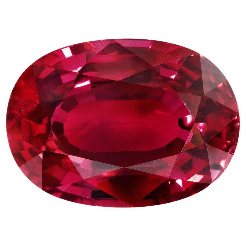 Unheated Ruby Gem 3.04 Carat GRS Certified Vivid Red No Heat Loose Gemstone