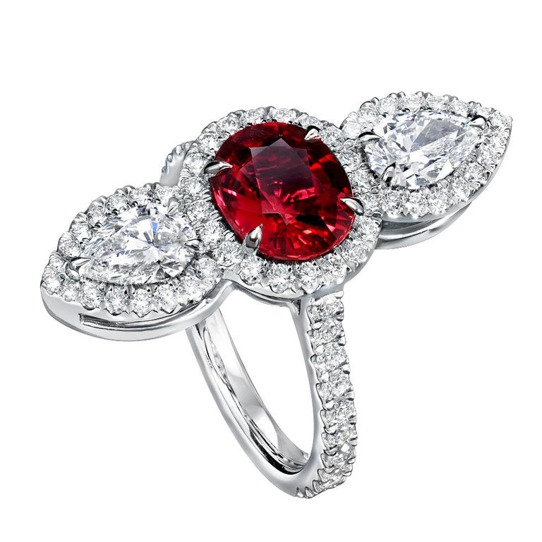Unheated Ruby Ring 2.09 Carats AGL Certified For Sale