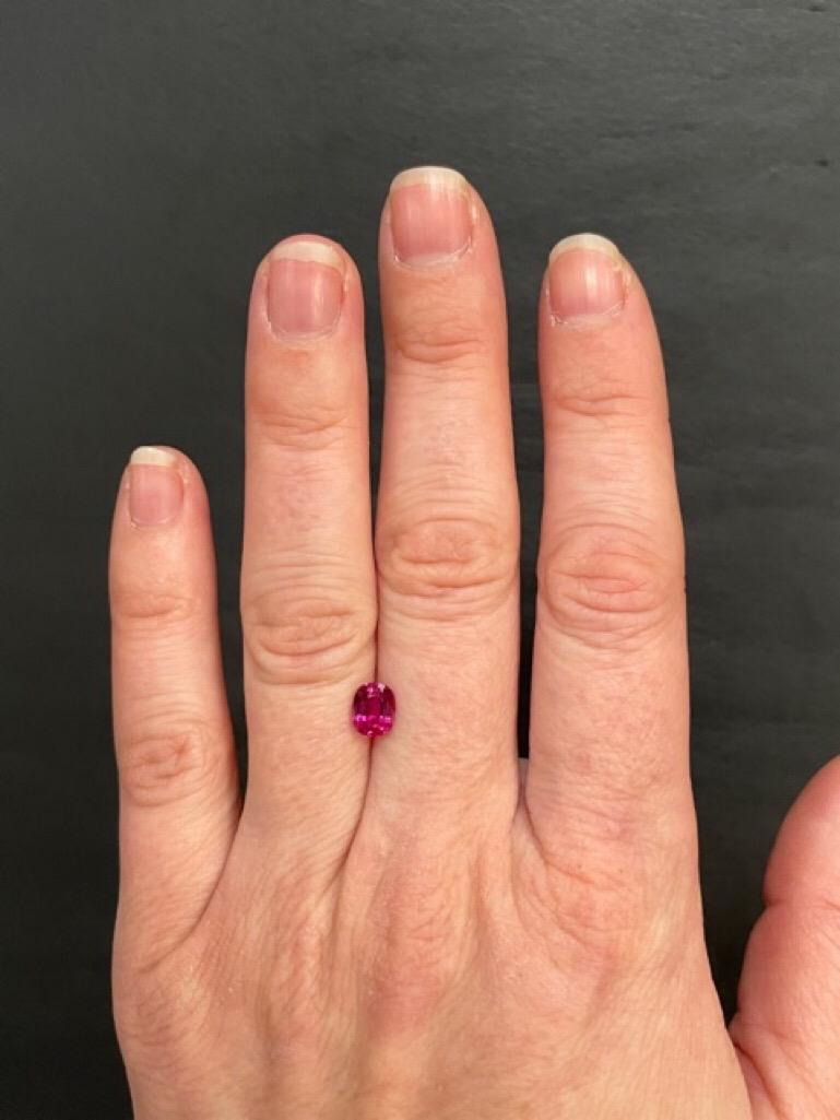 Natural unheated 1.02 carat Ruby cushion gem, offered loose to a fine gemstone collector.
Returns are accepted and paid by us within 7 days of delivery.
We offer supreme custom jewelry work upon request. Please contact us for more details.
For your