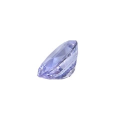 Unheated Sapphire Pastel Violet 4.01 Carat Oval Loose Gemstone