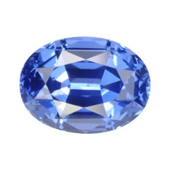 Unheated Sapphire Ring Gem 4.14 Carat Cornflower Blue No Heat Loose Gemstone