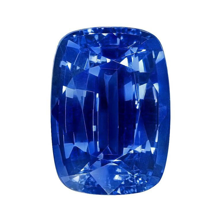 Unheated Sapphire Ring Gem 6 Carat No Heat Ceylon Cushion Loose Gemstone For Sale