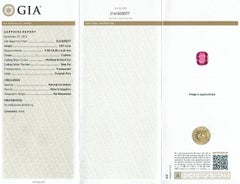 Unheated Sapphire Stone 3.57 cts in 14K White Gold Ring w Diamonds / GIA Report