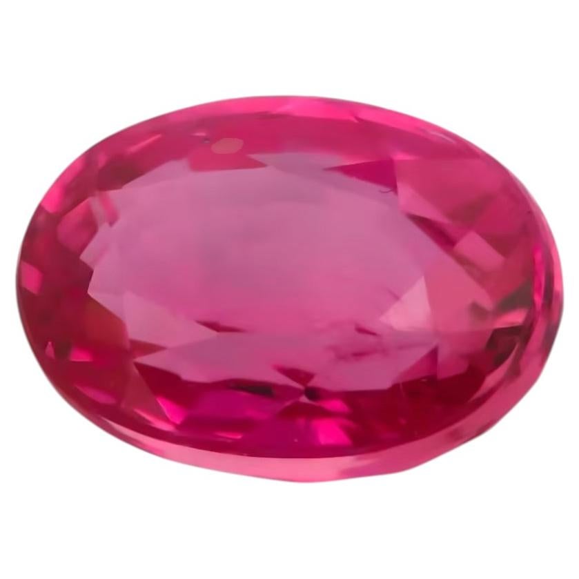 Zaffiro rosa dello Sri Lanka non trattato termicamente, 1,17 ct, sfuso, naturale, autentico, forma ovale 7x5 mm in vendita