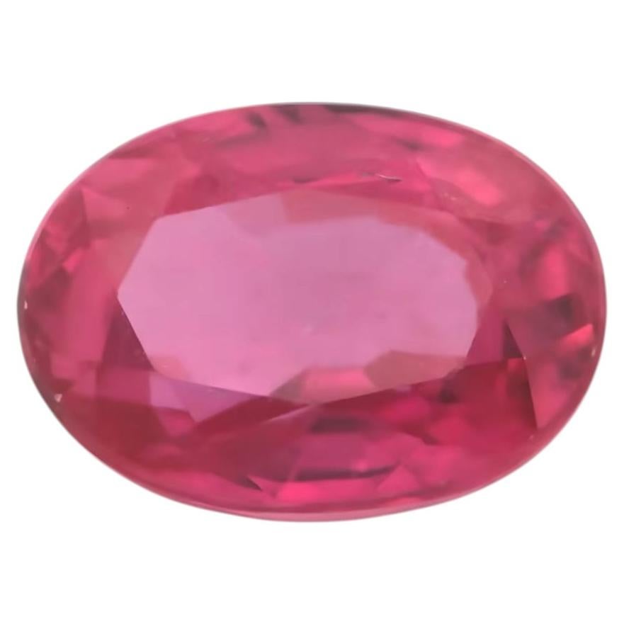 Zaffiro rosa dello Sri Lanka non trattato termicamente, 1,20 ct, sfuso, naturale, autentico, forma ovale 7x5 mm in vendita