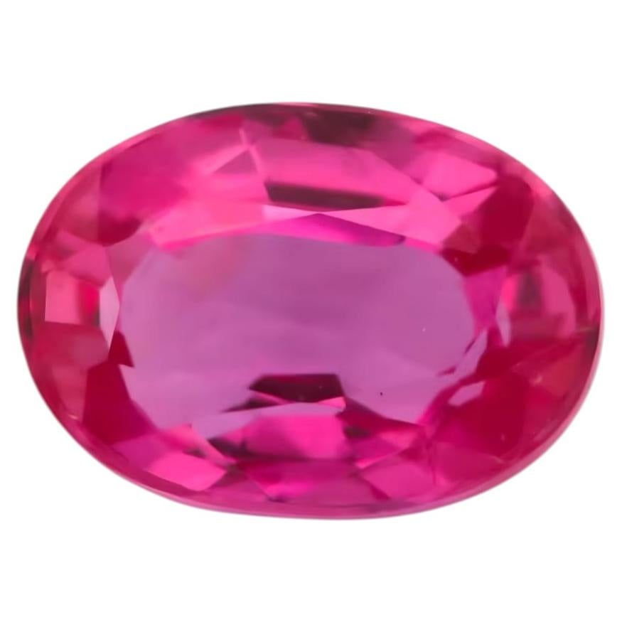 Zaffiro rosa dello Sri Lanka non trattato termicamente, 1,22 ct, sfuso, naturale, autentico, forma ovale 7x5 mm in vendita